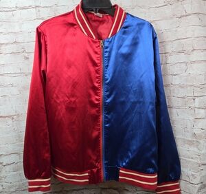Suicide Squad Red Satin Bomber Jacket  XL Like New